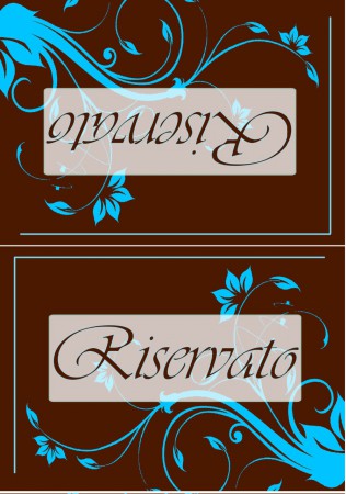 cartellino segnaposto pizzeria